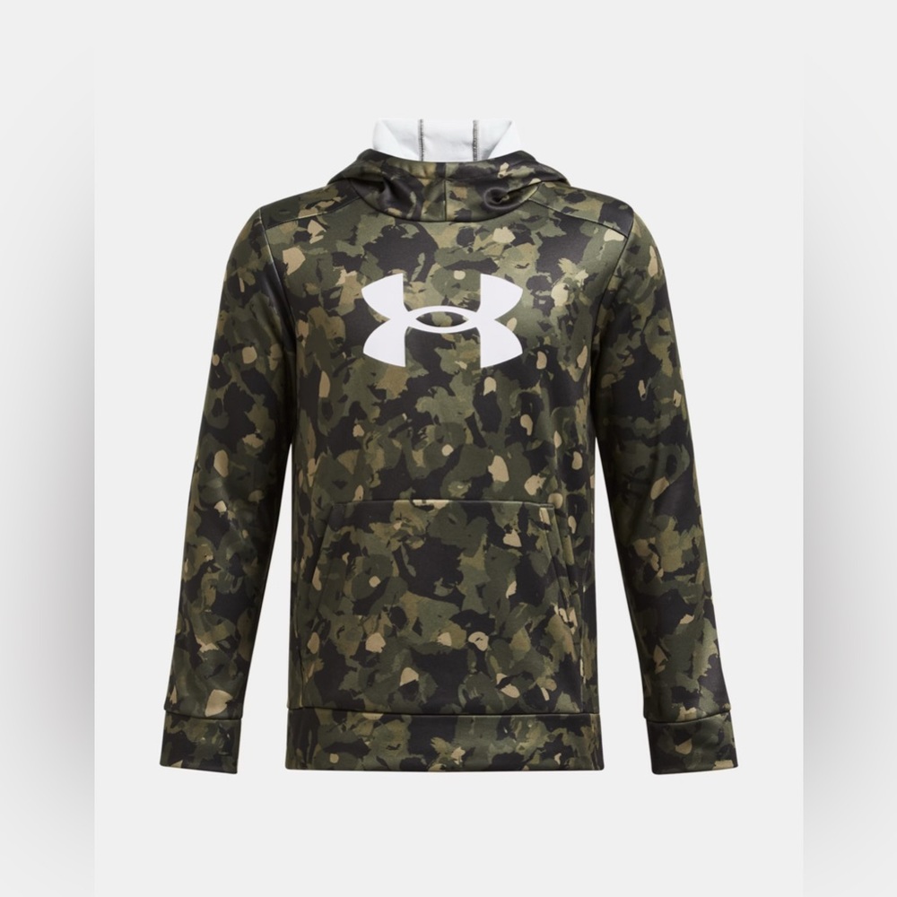 NWT Under Armour Boys' Armour Fleece Big Logo Printed Hoodie